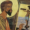 St Luke painting the Crucifixion artwork